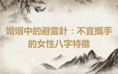 婚姻中的避雷針：不宜攜手的女性八字特徵