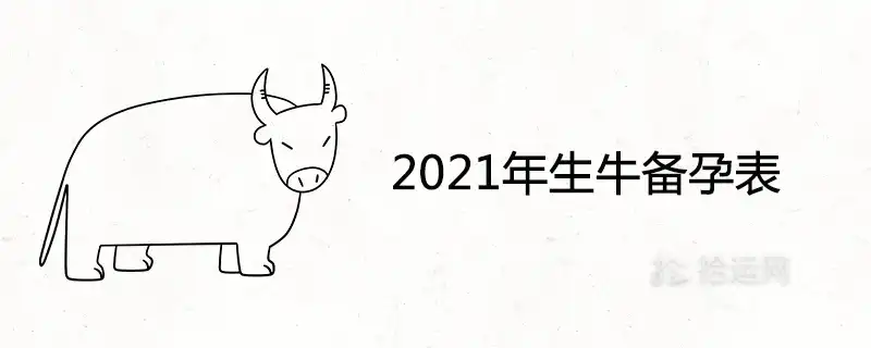 2021年生牛備孕表 生男生女清宮圖